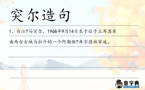 突爾造句
