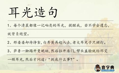 耳光造句