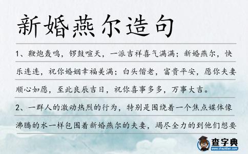 新婚燕爾造句