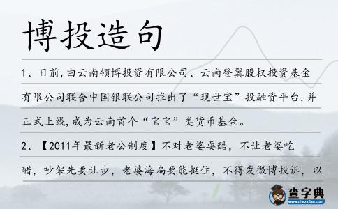 博投造句