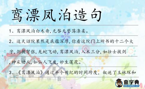 鸞漂鳳泊造句