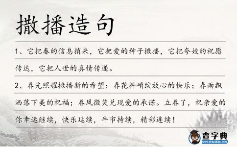 撒播造句