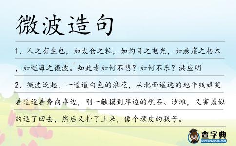 微波造句