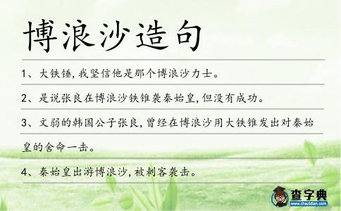 博浪沙造句