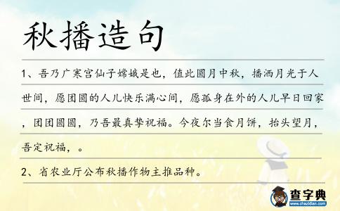 秋播造句