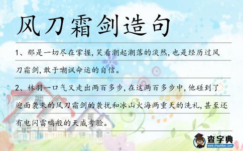 風刀霜劍造句