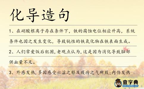 化導造句