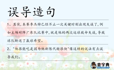 誤導(dǎo)造句