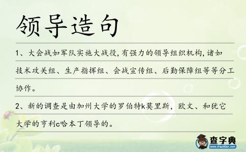 領導造句