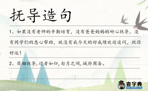 撫導造句