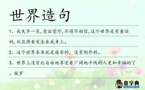 世界造句
