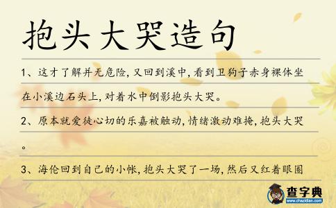 抱頭大哭造句