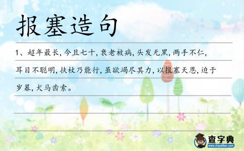 報(bào)塞造句