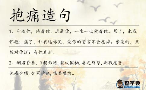 抱痛造句