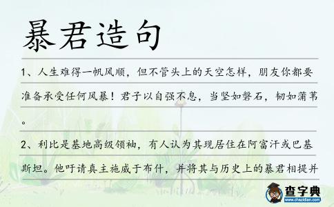 暴君造句