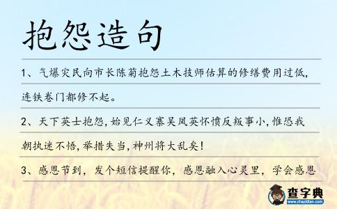抱怨造句