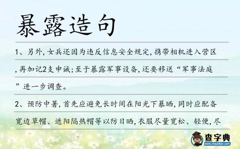暴露造句