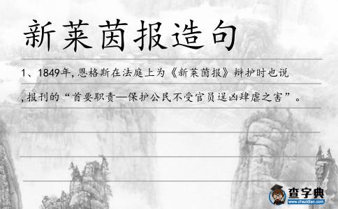 新萊茵報造句