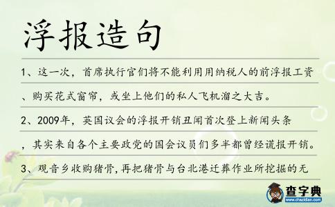 浮報(bào)造句