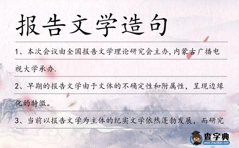 報告文學(xué)造句