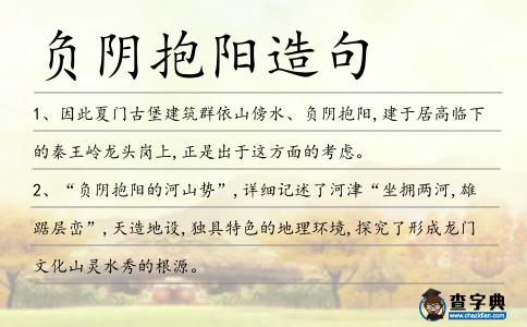 負陰抱陽造句