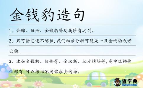 金錢豹造句