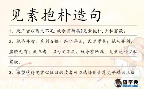 見素抱樸造句