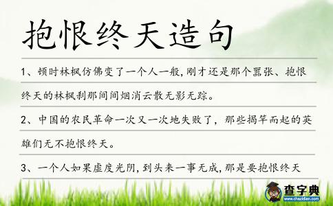 抱恨終天造句