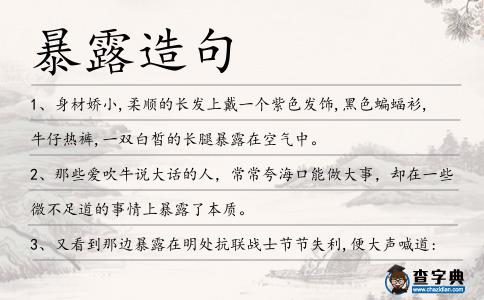 暴露造句