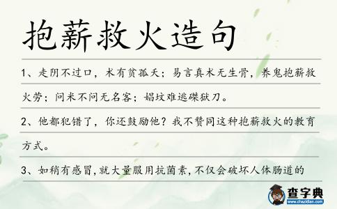 抱薪救火造句