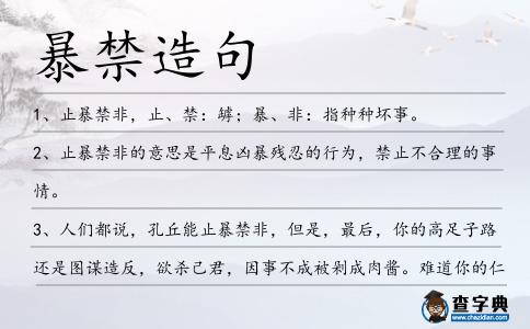 暴禁造句