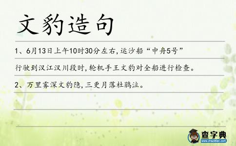 文豹造句
