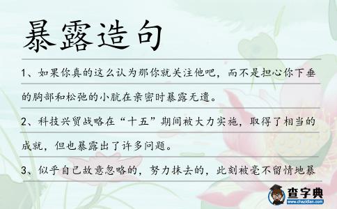 暴露造句