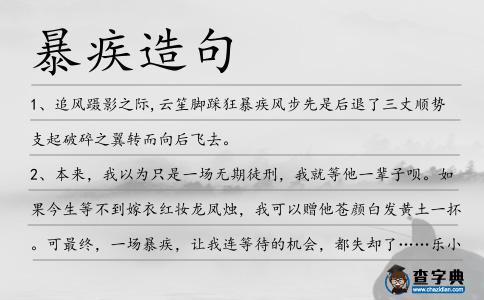 暴疾造句