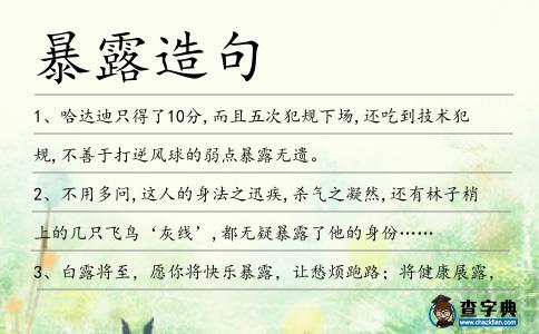 暴露造句