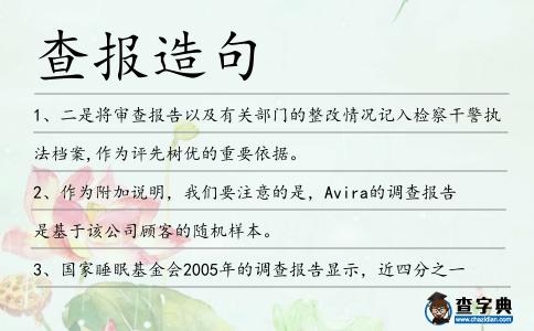 查報造句