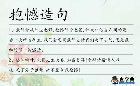 抱憾造句