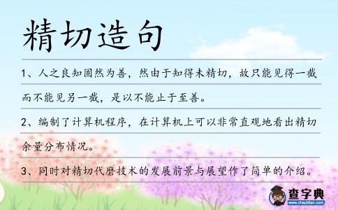 精切造句