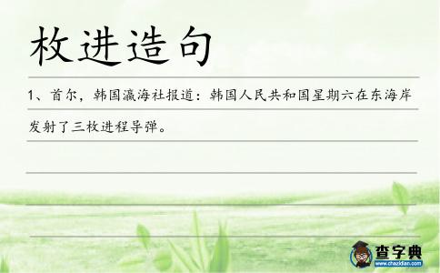 枚進造句