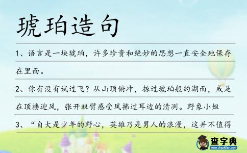 琥珀造句