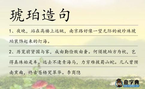 琥珀造句
