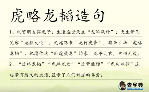 虎略龍韜造句