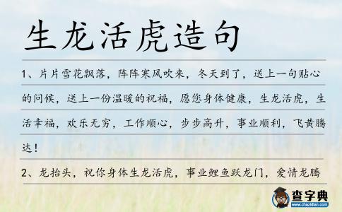 生龍活虎造句