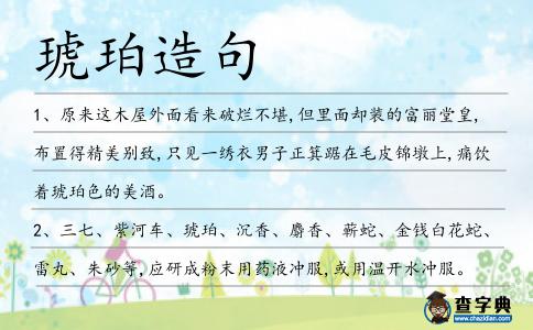 琥珀造句