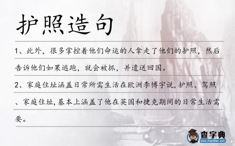 護照造句