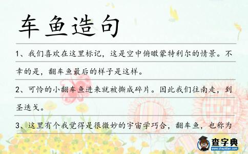 車魚造句