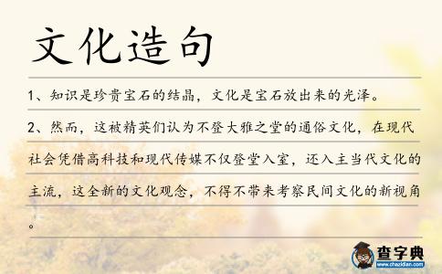 文化造句