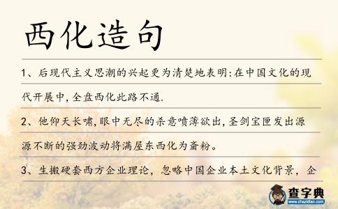 西化造句