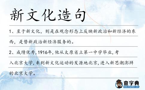 新文化造句