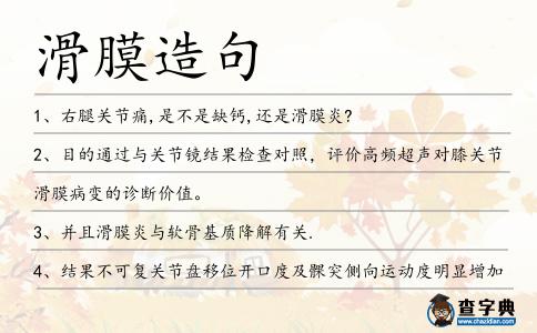 滑膜造句